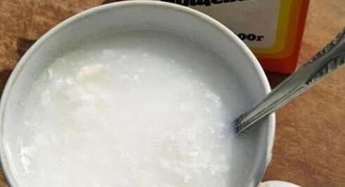 bakpoederoplossing om een ​​lid te vergroten