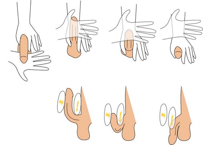 het buigen van de penis om deze te vergroten